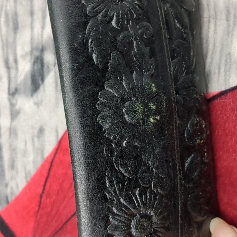 Floral Mexican Leather Wallet - Picture 3 of 12